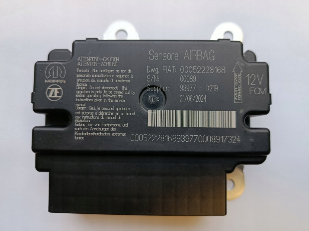 фото №1, Fiat tipo датчик модуль подушка безопасности 52228168