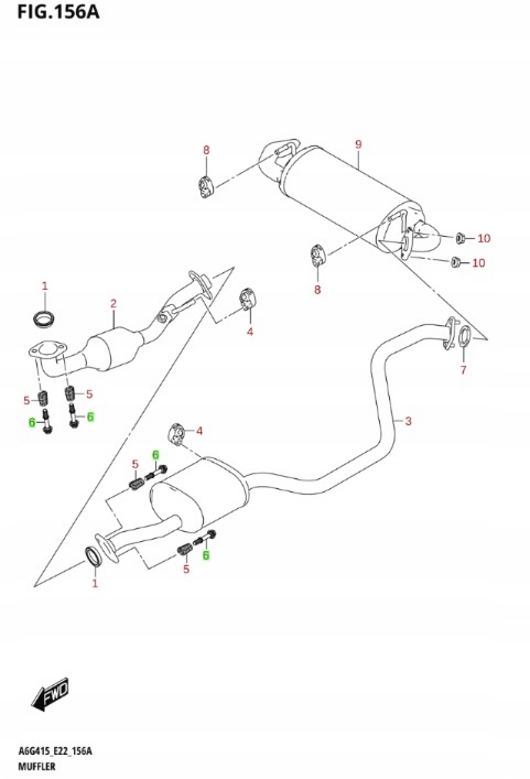 фото №4, Suzuki jimny liana samurai wagon ignis - болт кріплення системи випускний