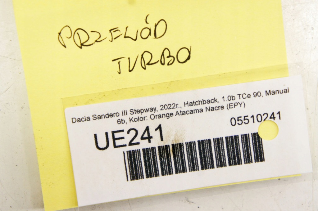 фото №5, Ue241 dacia sandero iii 1.0i шланг трубка турбонагнетателя 144993267r