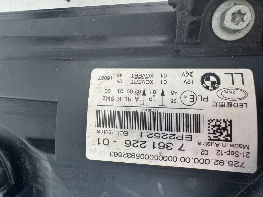 фото №12, Bmw 7 f01 f02 full led адаптивный lift лампа левая правая