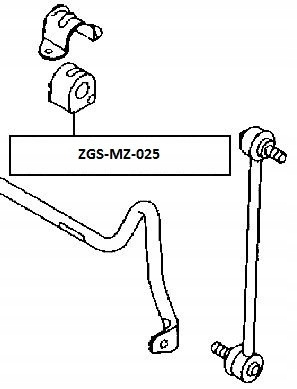 фото №2, Гумовий елемент тяга стабілізатора перед 2szt mazda 3 bk 03-08