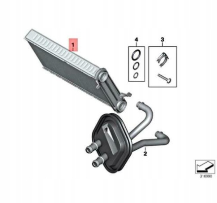 фото №7, Bmw 1 f21 теплообмінник тепла радіатора 64119229486 9229486 оригінальний