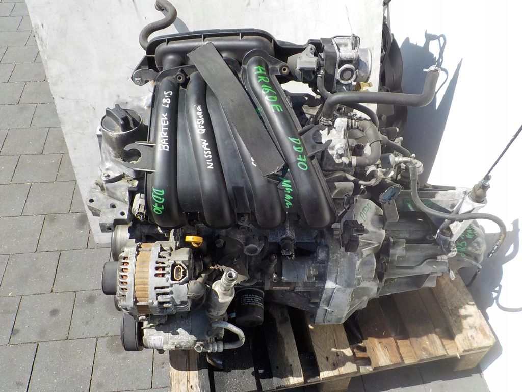 фото №8, Nissan qashqai j10 08r 1.6 16v 114km двигатель hr16de kompletny euro4