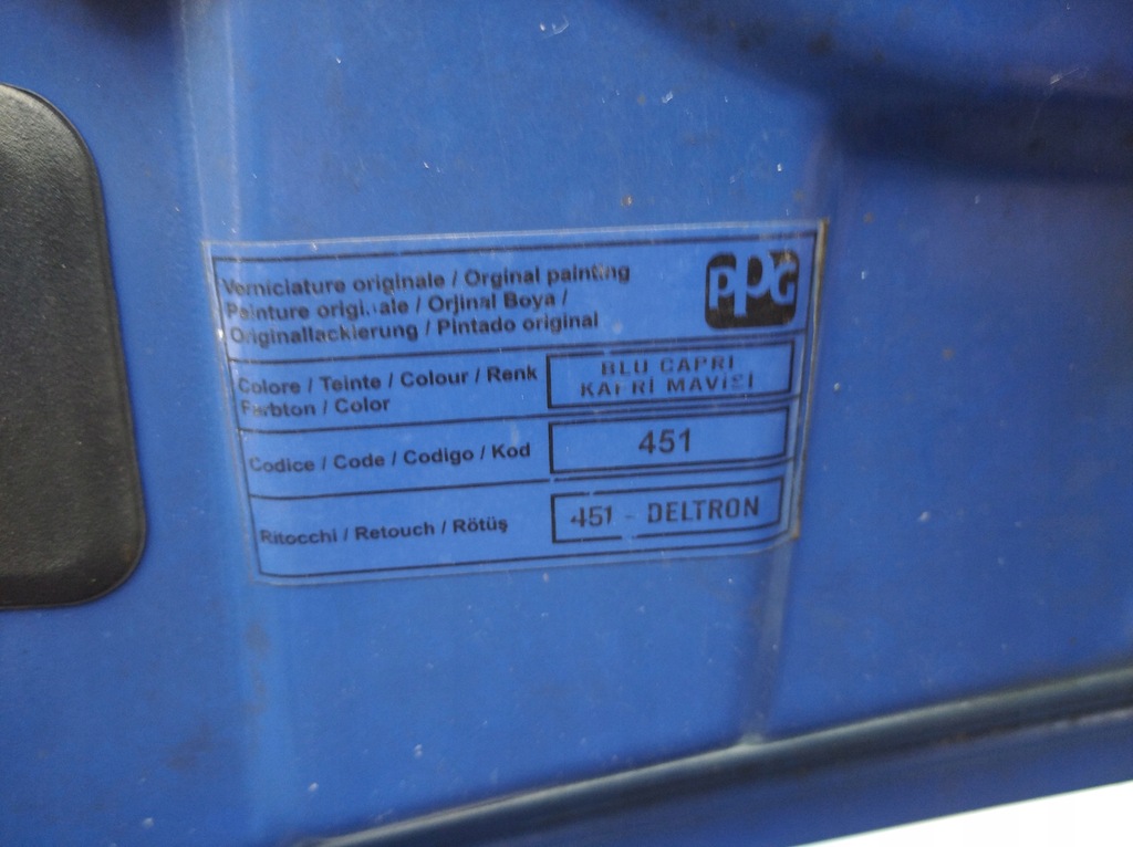 фото №15, Fiat doblo i 1 крыло перед левый 2000-2005 451 blu capri niebieski