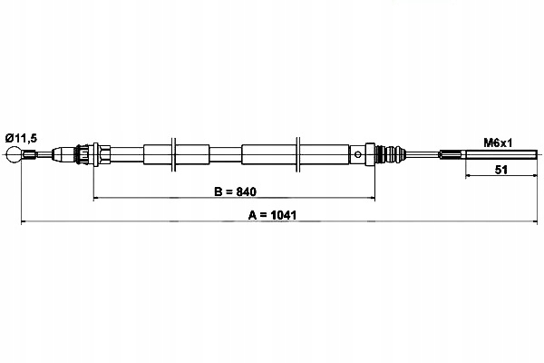 фото №1, Ate трос гальма ручного citroen c8 peugeot 807