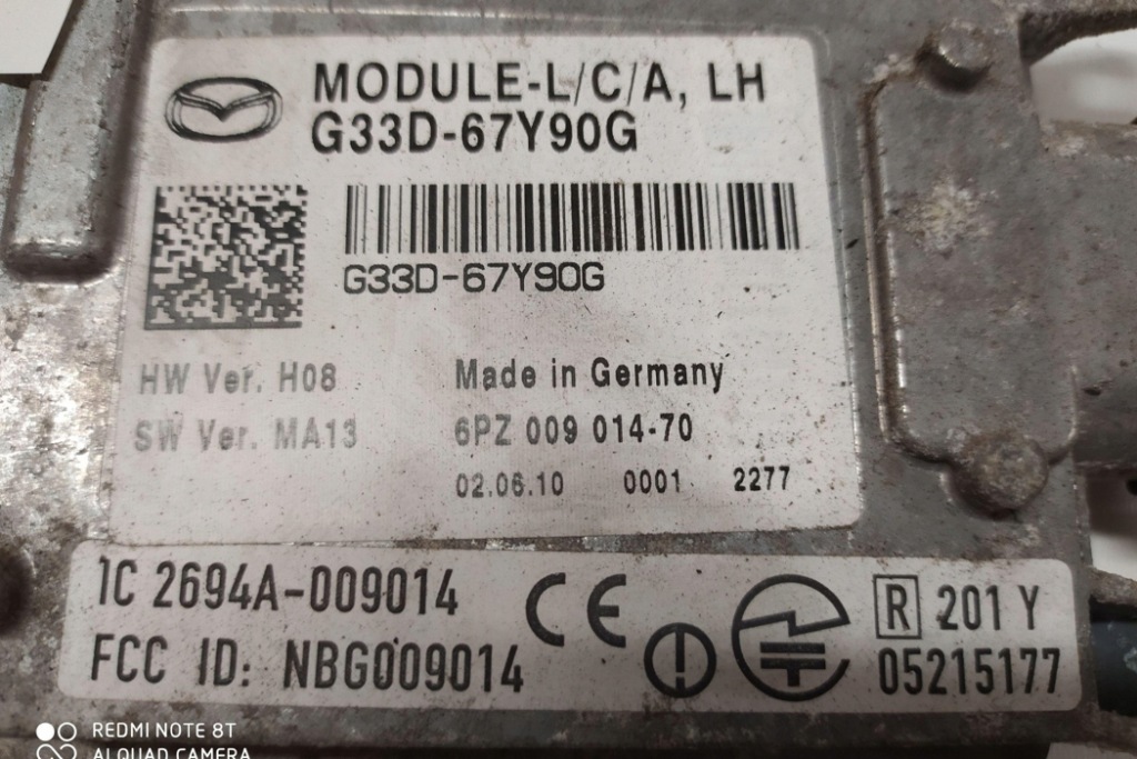 фото №1, Модуль мертвого pola mazda 6 хэтчбек gg g33d67y90g 2.0l дизель 105kw