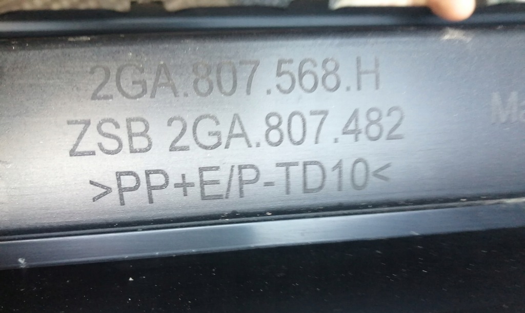 фото №2, Спойлер vw t-roc troc r pdc 2ga дифузор