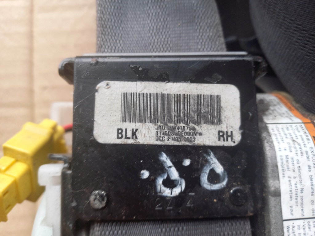 фото №4, Honda civic vii 01- pas безпеки перед правий 5d hb