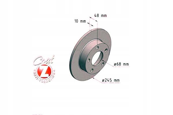 фото №1, Диск гальмівна zimmermann do vw passat 4motion задня 00-05,