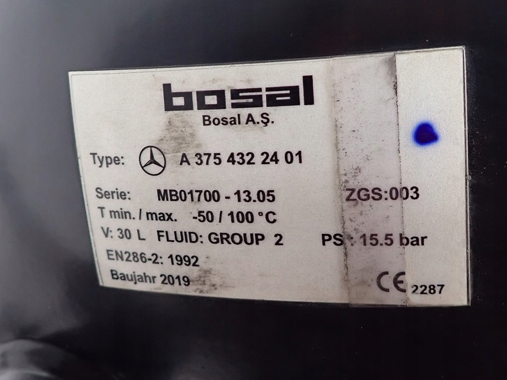 фото №7, Бак воздуха подвеска mercedes benz intouro atego a3754322401