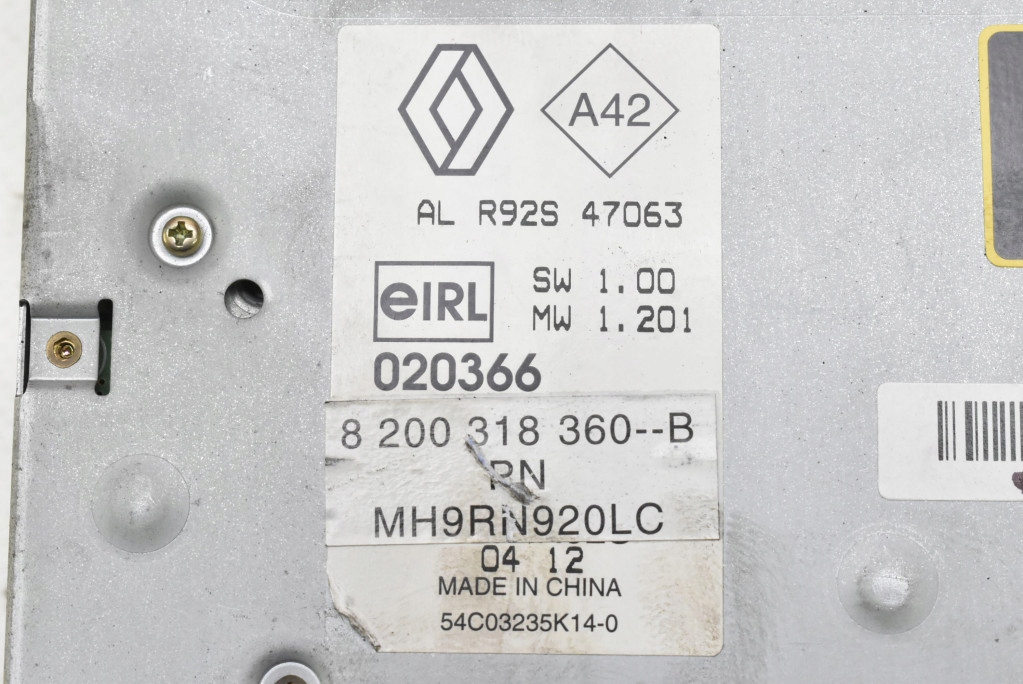 фото №7, Радіо радіопрогравач cd 8200318360b renault laguna 2 ii 01-05