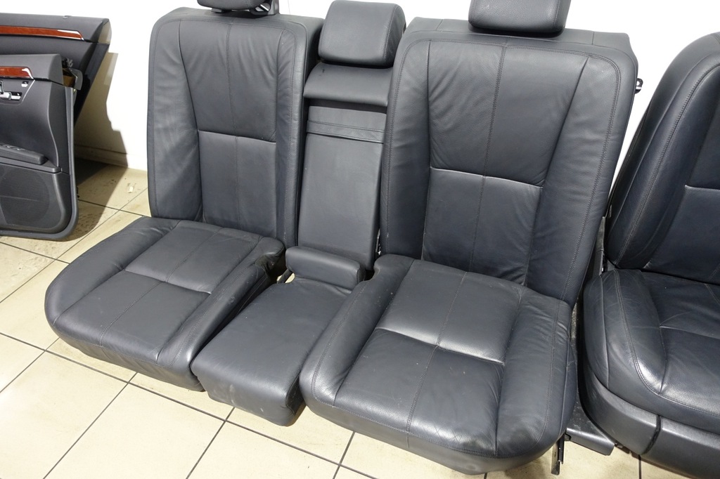 фото №4, Mercedes w221 long обивка сиденья обшивки сиденье заднее сиденье кожа