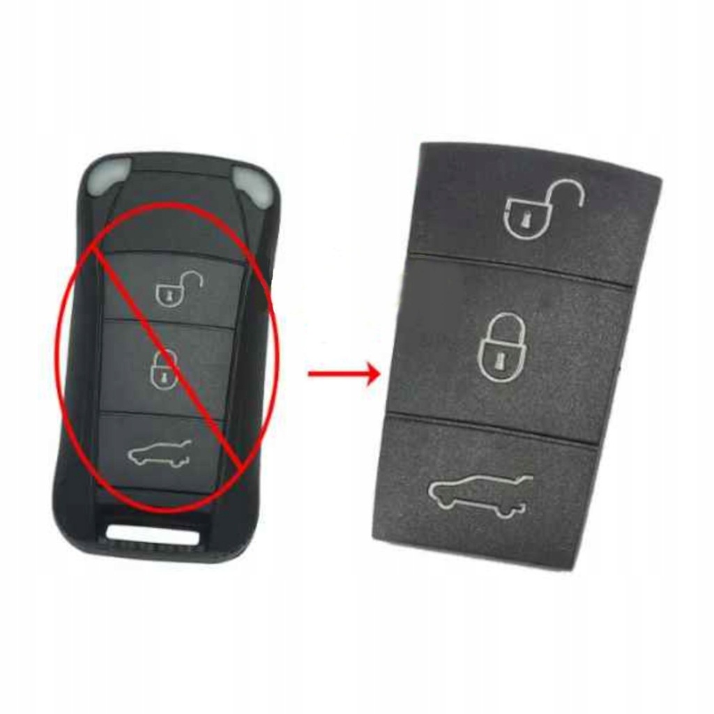 фото №1, Резинка pilot ключ кнопки porsche 3 кнопки