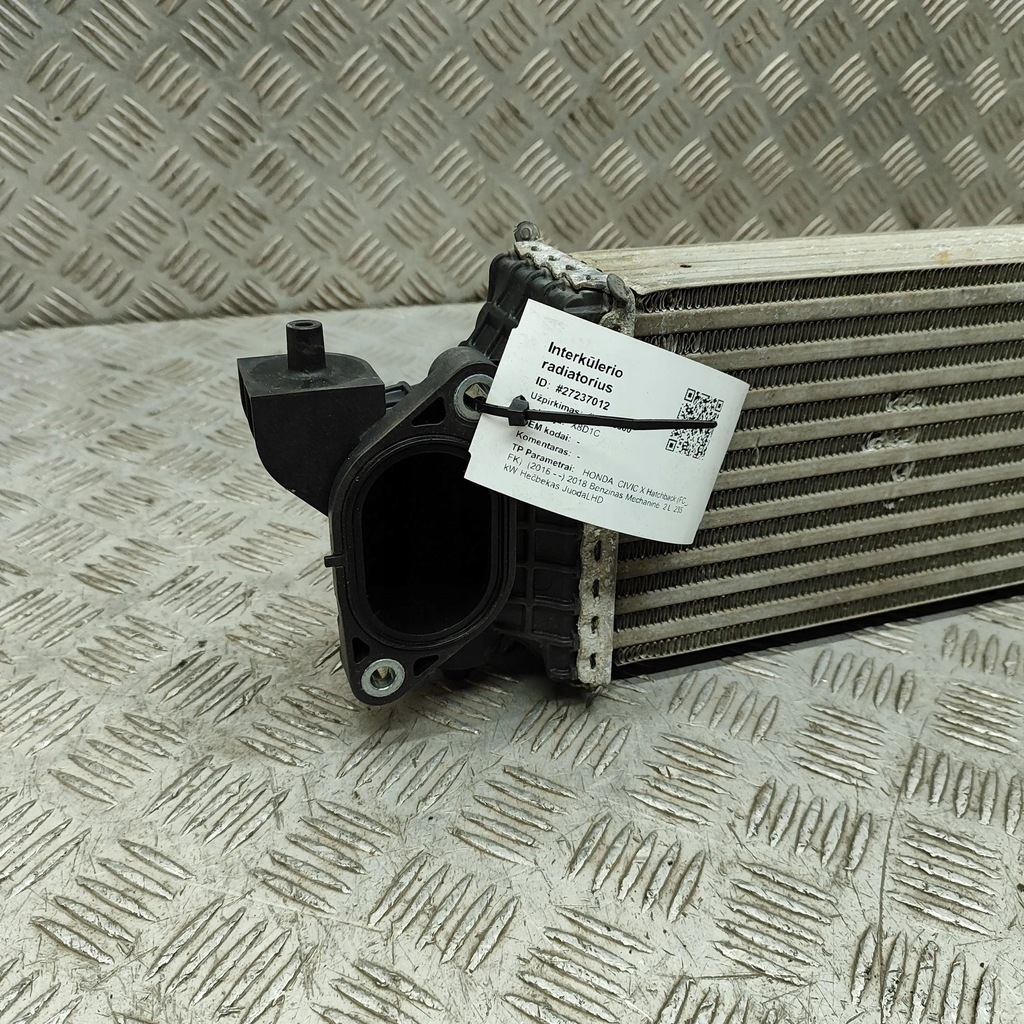 фото №5, Honda civic x 2018 радиатор воздуха наддувочный / интеркулер
