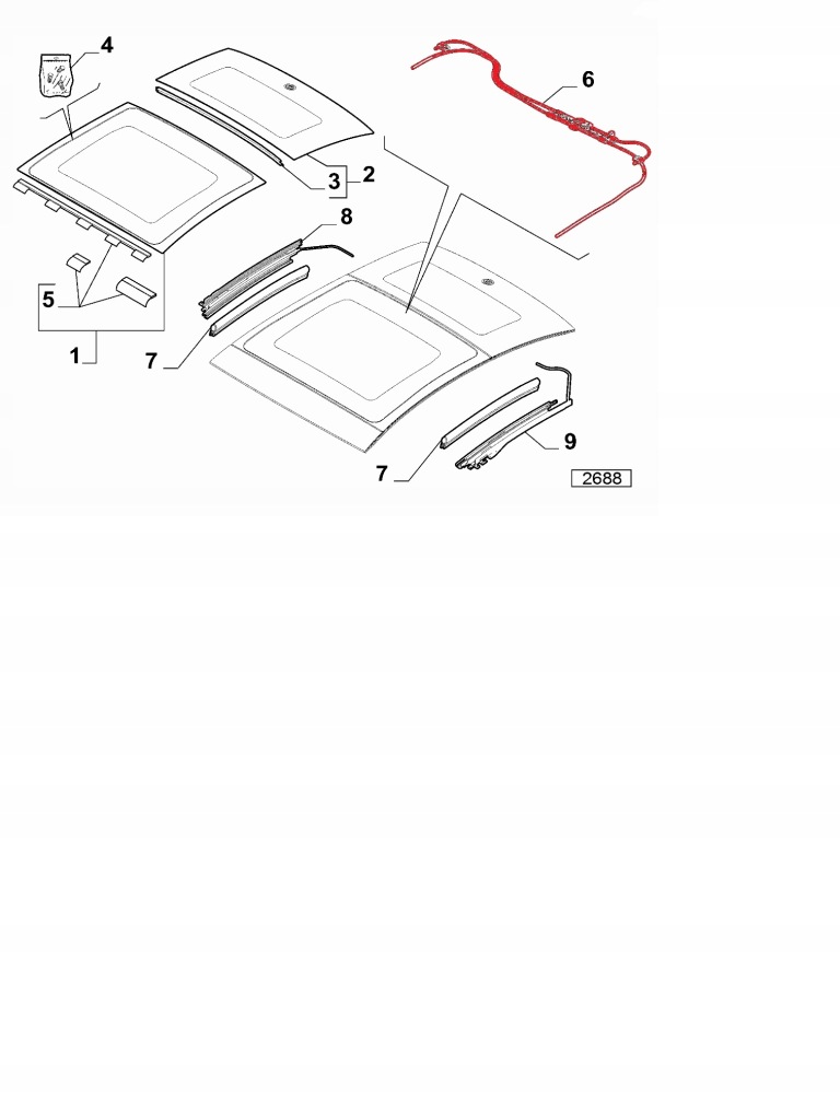 фото №5, Корпус тросов шторка крыша alfa romeo giulia