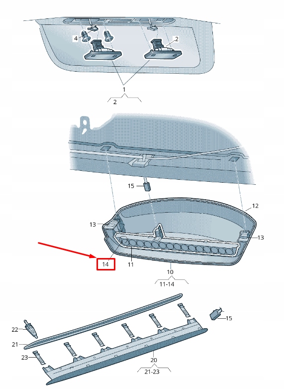 фото №1, Skoda rapid nh додатковий brake light window guide 5jh9451479b9