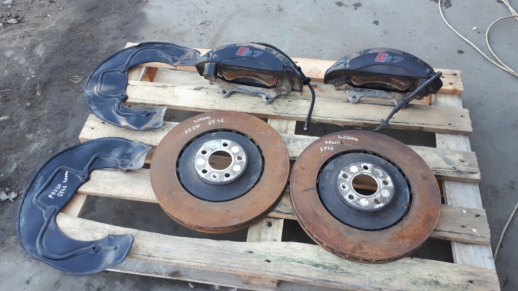 фото №1, S7 4g a7 суппорты тормозные диски задняя 400mm перед s6 a6 c7