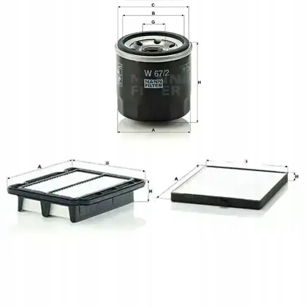 фото №1, Комплект фильтров chevrolet, daewoo aveo i, kalos mann фильтр