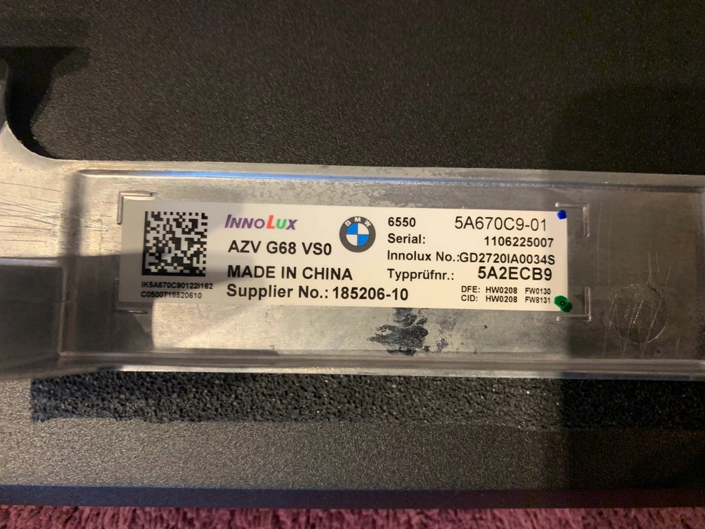 фото №9, Экран счетчик монитор hud 5a670c9 5a2ecb9 bmw 7 g70 i7 g70