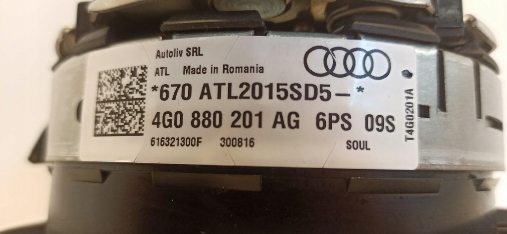 фото №5, Audi a6 c7 подушка подушка безопасности водителя 4g0880201ag