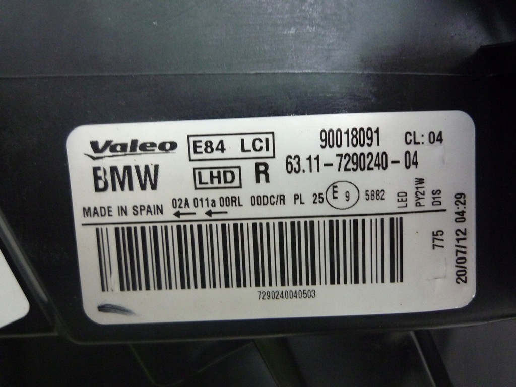 фото №6, Лампы bmw x1 e84 lift bi ксенон led левая правая полный