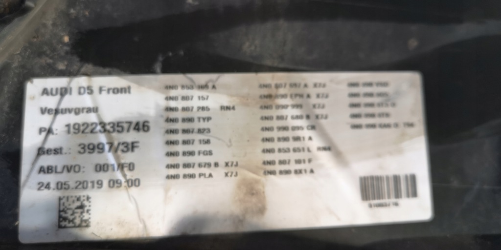 фото №6, Бампер перед audi a8 4n d5 4n0807437a 2017-