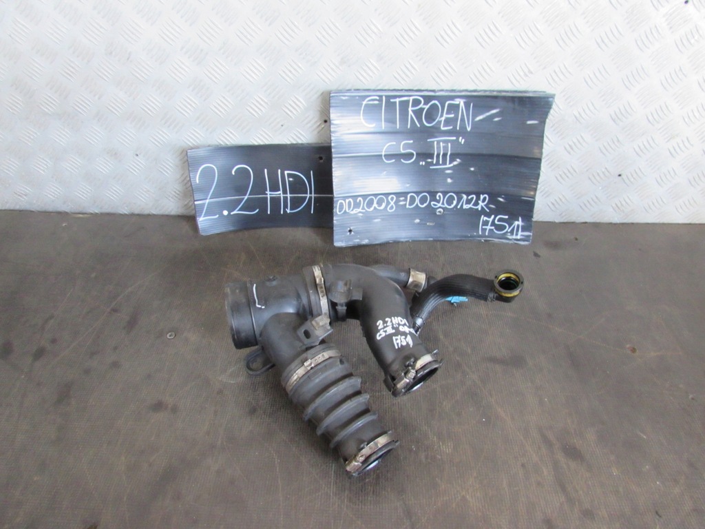 фото №1, Труба повітря 9682489380 citroen c5 iii 2.2 hdi 08-12 r.