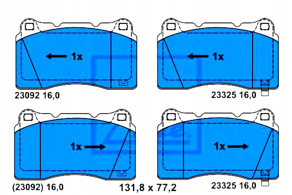 фото №1, Тормозные колодки тормозные ate mr407376 26296fe042 26296fe10