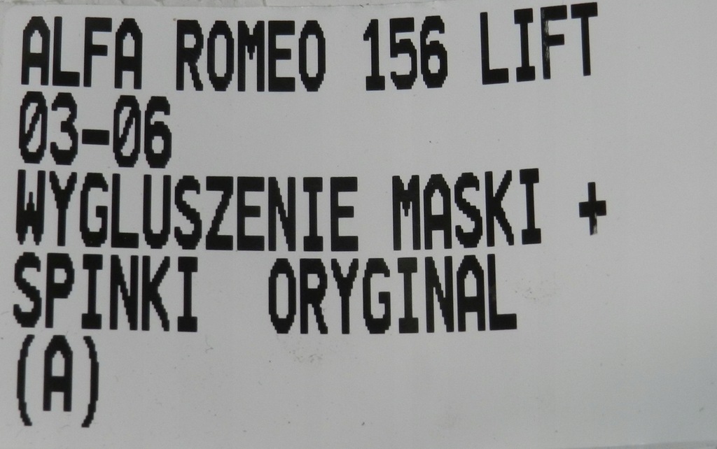 фото №7, Alfa romeo 156 lift 03-06 шумоізоляція капот + кліпси