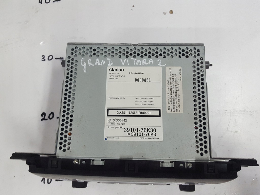 фото №2, Suzuki grand vitara ii lift 08-14r радио cd радиопроигрыватель