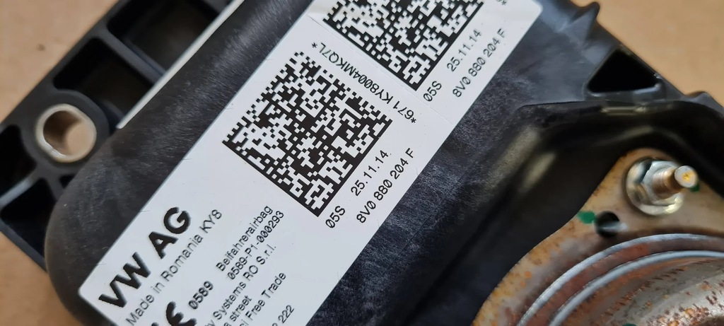 фото №7, S3 8v sedan a3 подушка повітря консолі подушка безпеки пасажира 8v0880204f