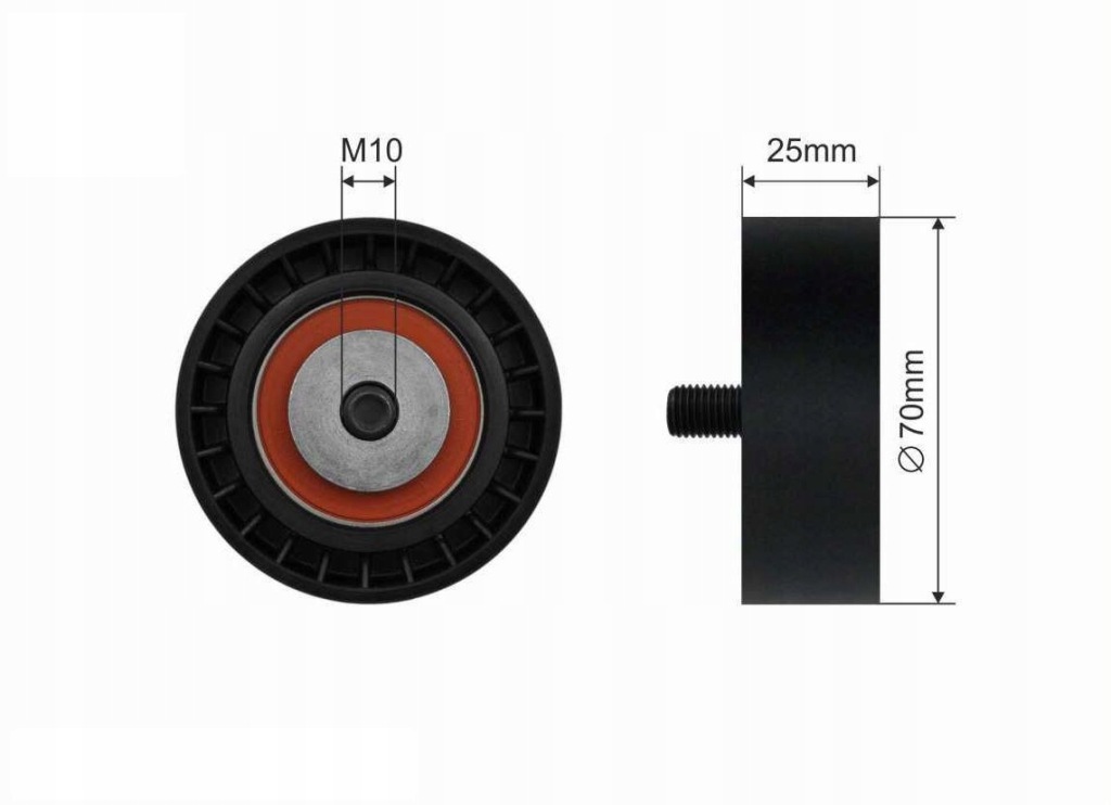 Caffaro 500109 ролик натяжителя, ремень клиновой многоручьевой в Украине