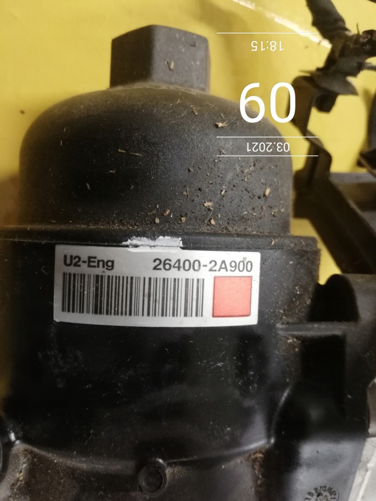 фото №5, Hyundai kia корпус фильтра масла радиатор 1.7 d 26400-2a900 26410-2a400