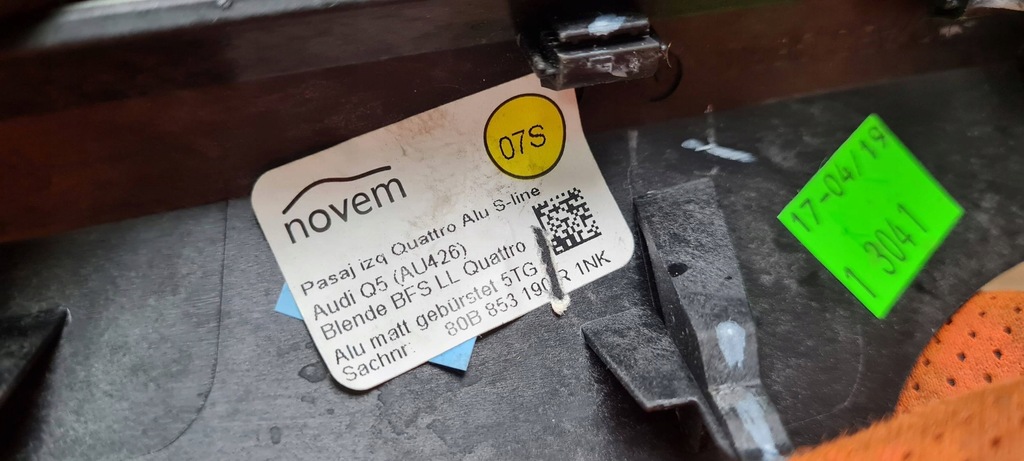 фото №14, Sq5 80a q5 молдинг декоративная dekor консоли 1nk sline 80b853190r