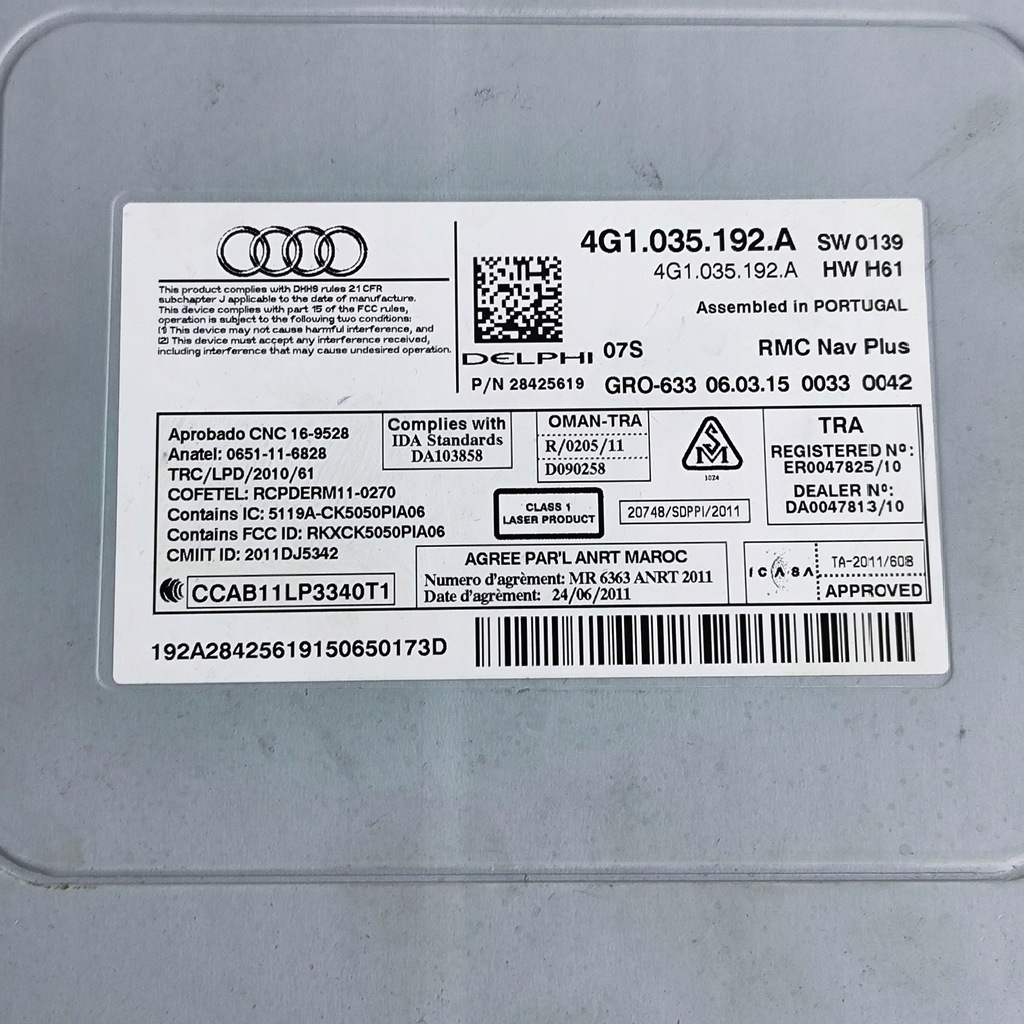 фото №8, Audi a6 s6 c7 4g 2015 панель / радиопроигрыватель cd/dvd/gps