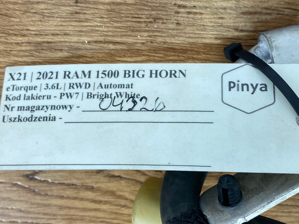 фото №6, Шланг труба wąż коробки передач 3.6 dodge ram 1500 2019+ usa