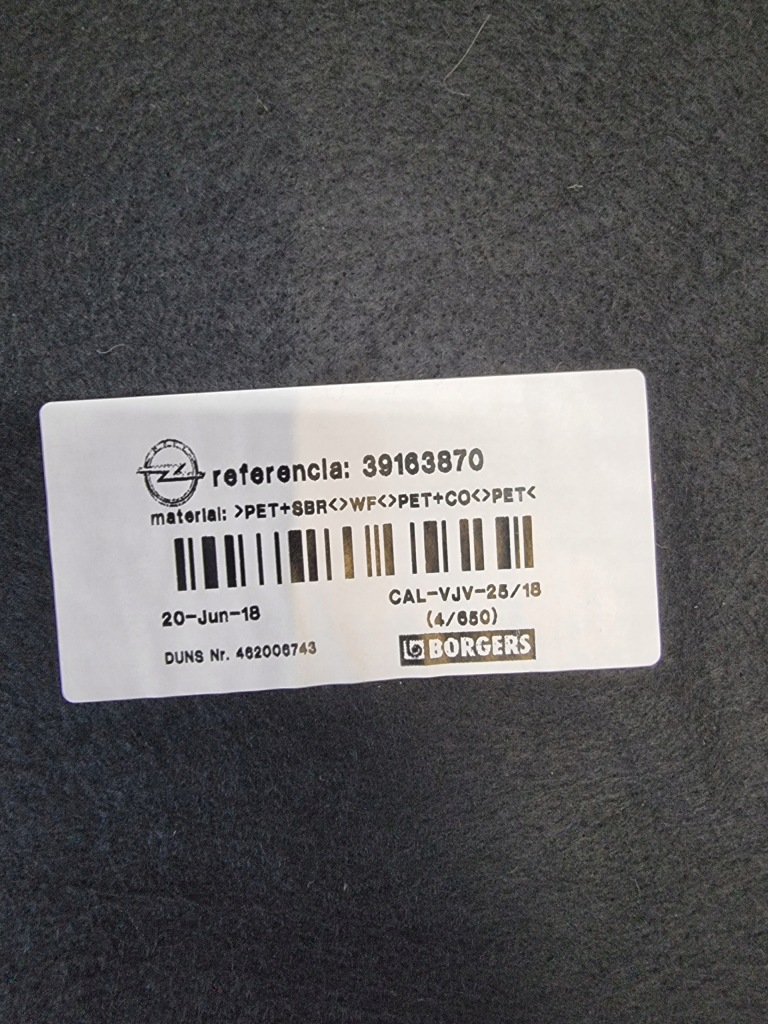 Килимок обшивка підлога багажника opel crossland x 39163870 Недорого