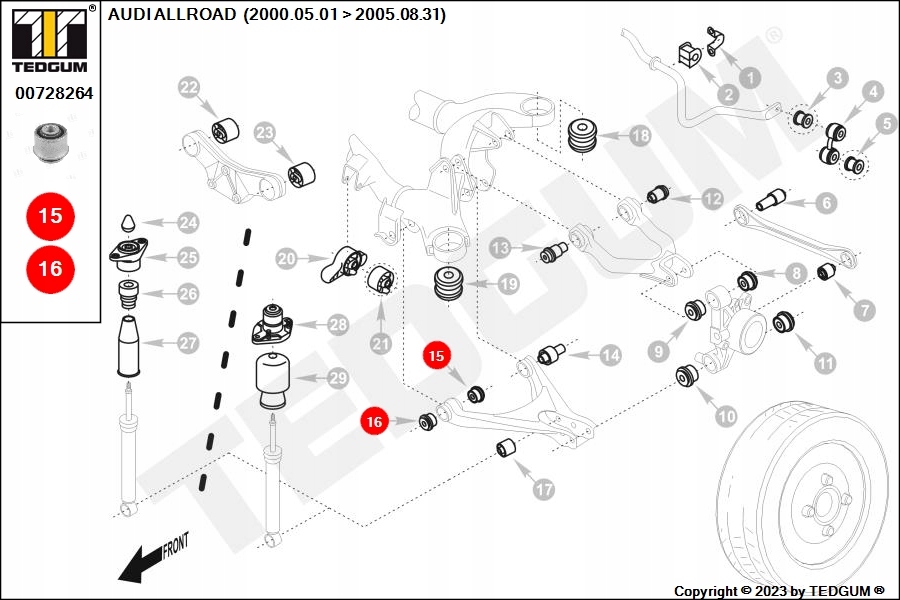 фото №12, Сайлентблок важеля tedgum 00728264