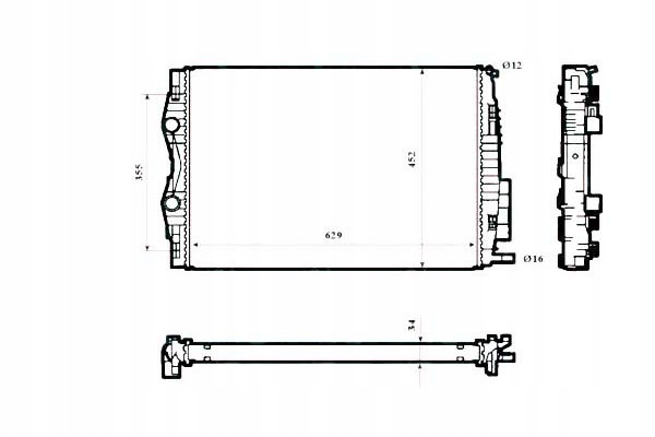 фото №1, Nrf радіатор двигуна renault grand scenic ii, meg