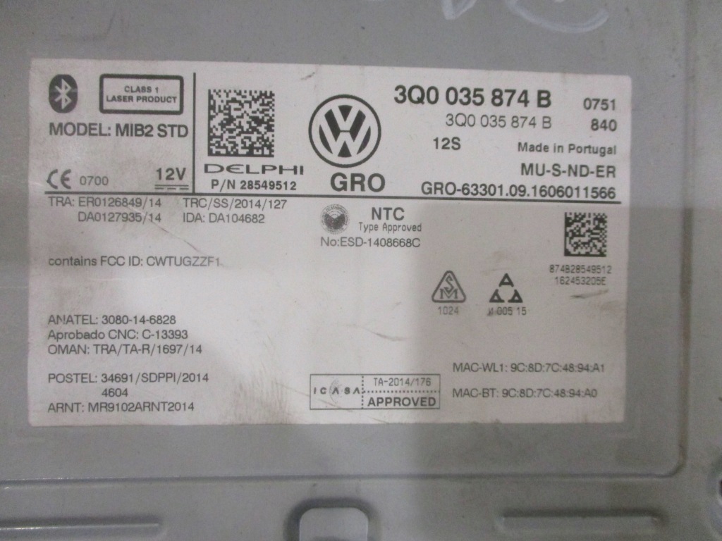 Считыватель навигации карта sd vw passat b8 3q0035874b Киев