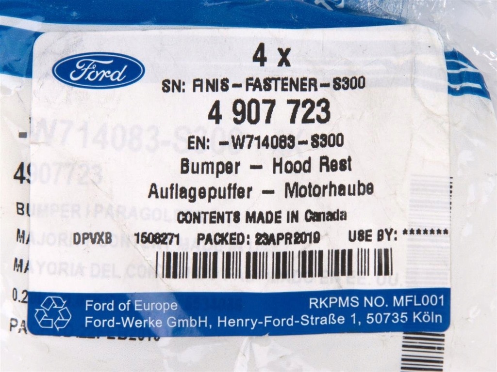 фото №4, Отбойник резиновый капот i дверь ecosport / kuga ford оригинальный номер