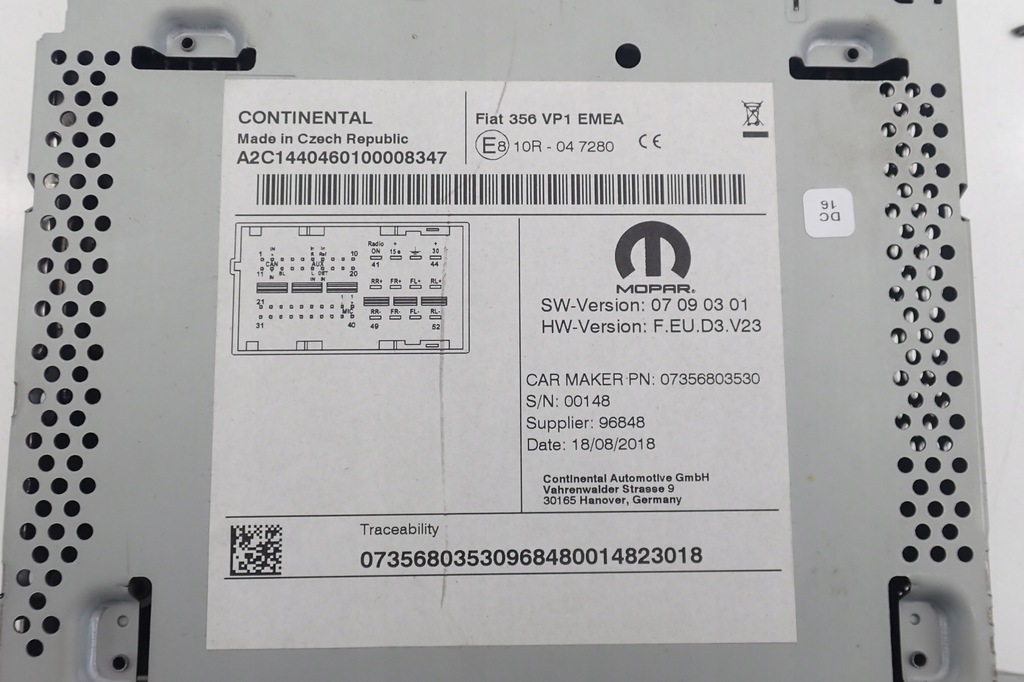 фото №5, Радио 07356803530 fiat tipo меню польское