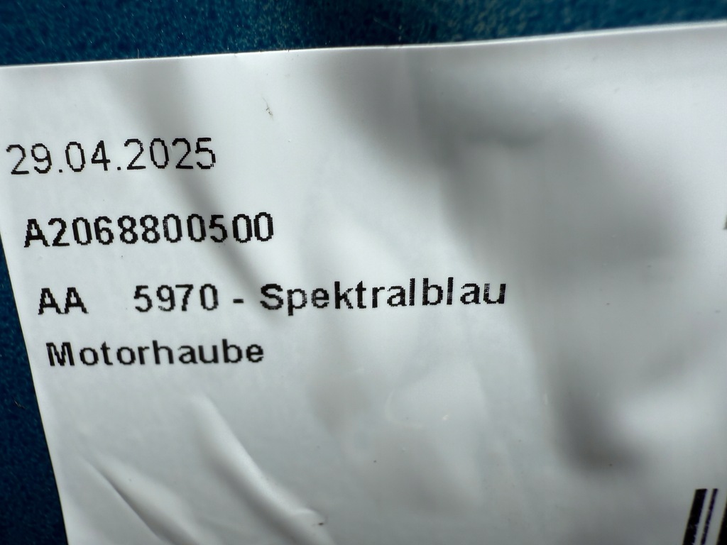 фото №15, Mercedes c klasa w206 206 капот крышка двигателя перед идеальное состояние w цвет 979 5970