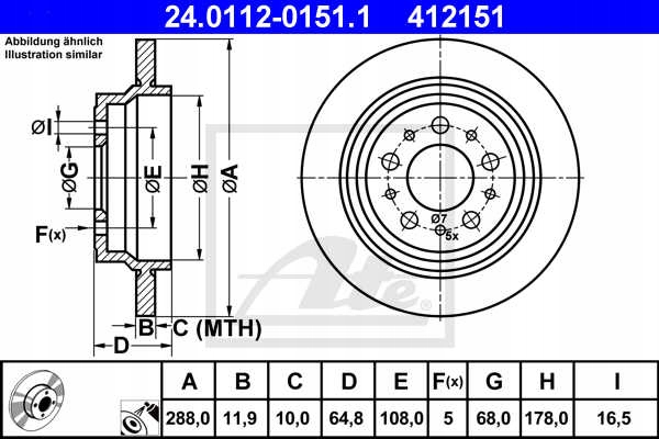 фото №3, Тормозные диски тормозные колодки задняя ate volvo xc70 i