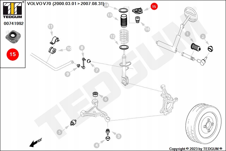 фото №11, Лист element кріплення амортизатора t tedgum 00741992 кронштейн