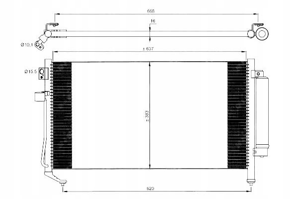 фото №2, Конденсатор кондиціонера subaru forester 02- nrf