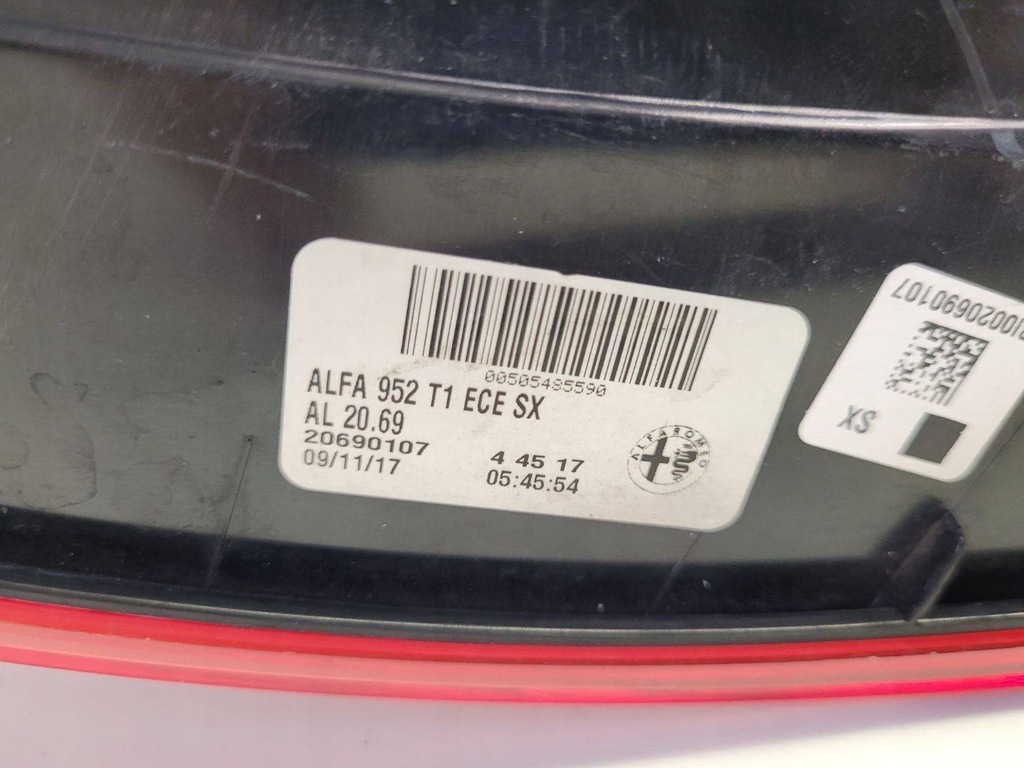 фото №9, Лампа задня ліва сторона alfa romeo giulia 952 2017 20690107