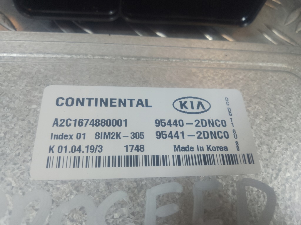 фото №6, Kia proceed iii gt 22- бортовой компьютер набор 1.6 t-gdi 95440-2dnc0