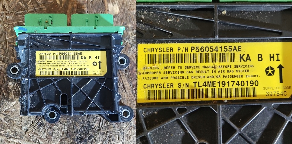 фото №1, Модуль подушка безопасности dodge nitro p56054155ae гарантия