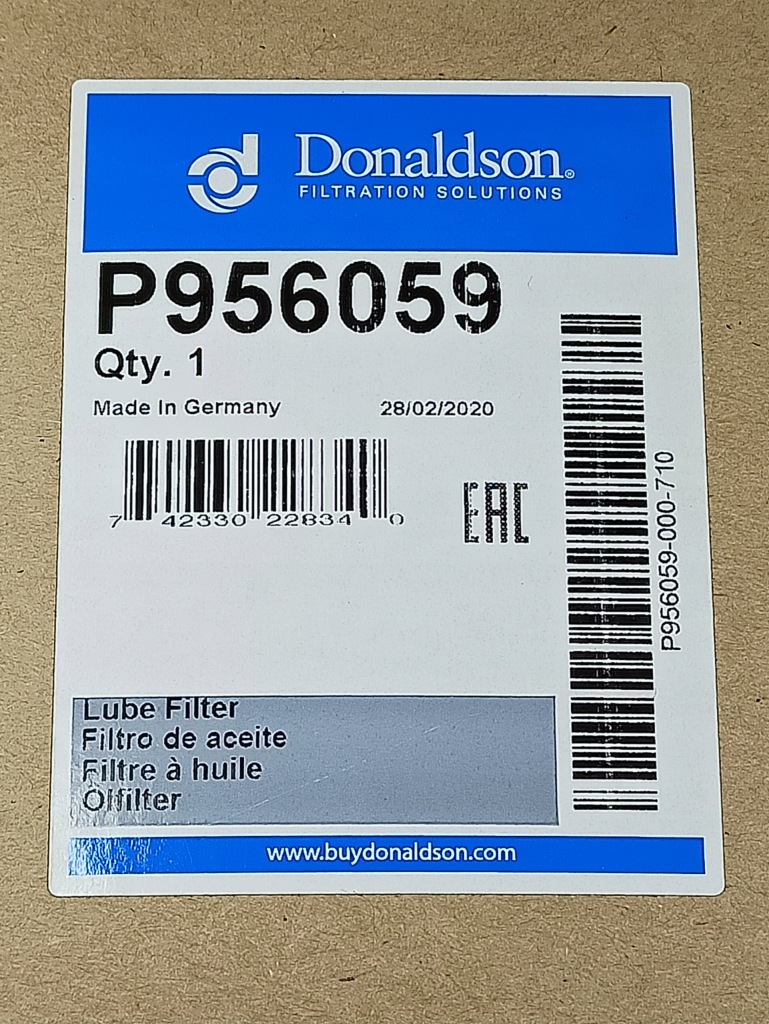 Купить Фильтр масла donaldson p956059 mrcedes class другое